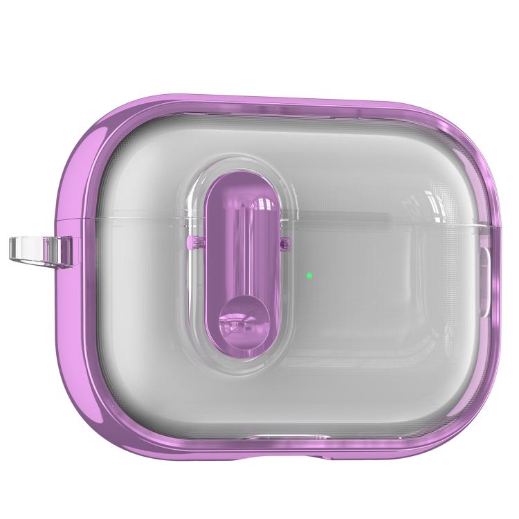 For AirPods Pro 2 Clear Electroplating Wireless Earphones Case with Switch