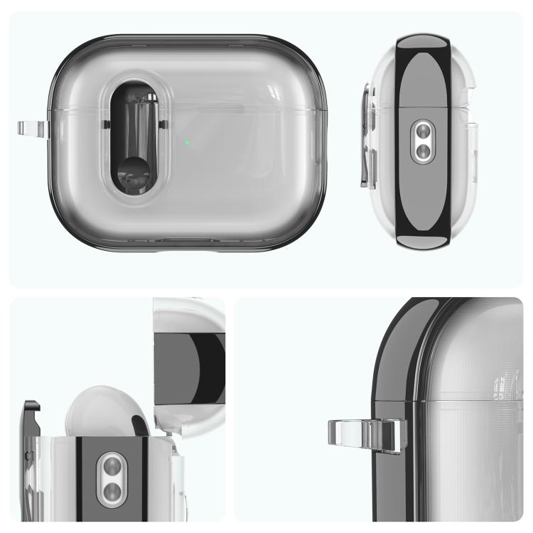 For AirPods Pro 2 Clear Electroplating Wireless Earphones Case with Switch