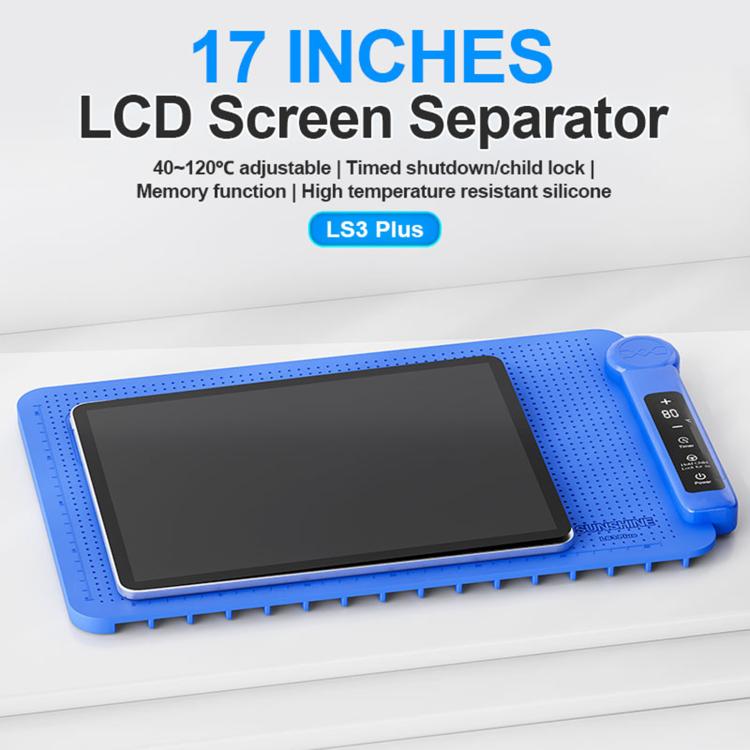 SUNSHINE LS3 Plus 17 inch LCD Screen Intelligent Temperature Control Heating Stage Separator Pad, Plug:EU Plug