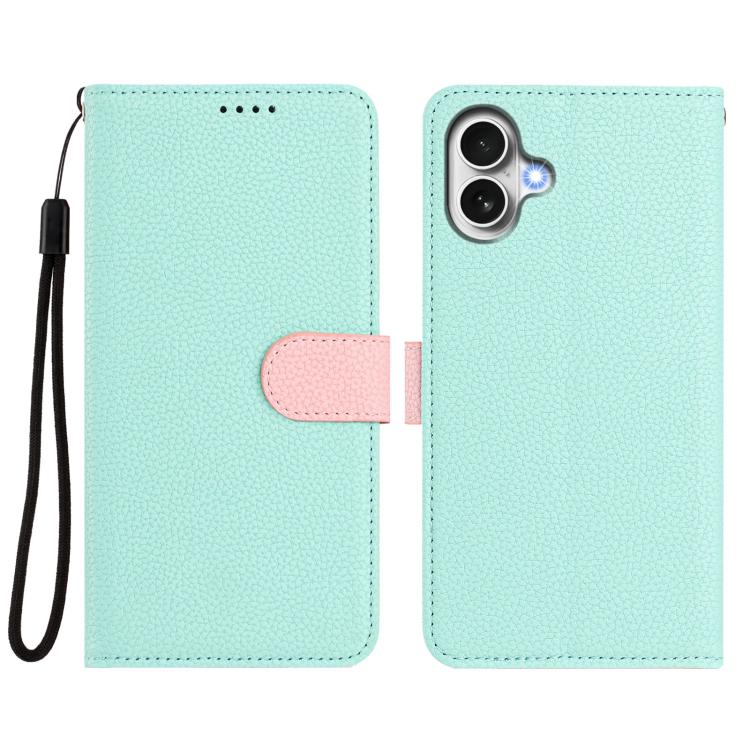 For iPhone 17 Detachable Litchi Texture Magnetic Side-Patch Vegan Leather Phone Case