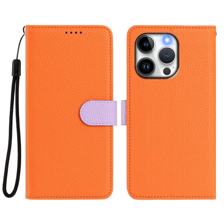 For iPhone 11 Pro Max Detachable Litchi Texture Magnetic Side-Patch Vegan Leather Phone Case
