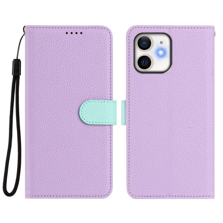 For iPhone 11 Detachable Litchi Texture Magnetic Side-Patch Vegan Leather Phone Case