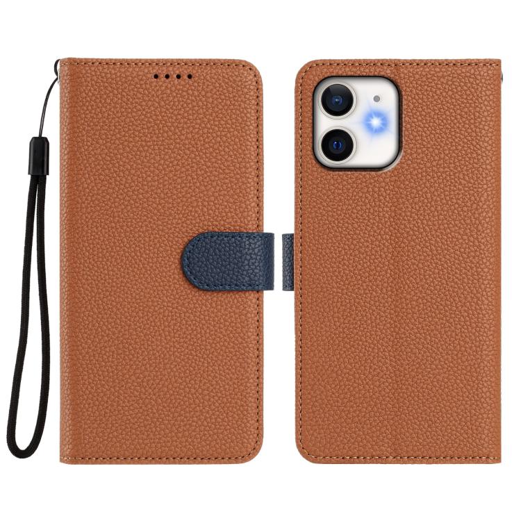 For iPhone 11 Detachable Litchi Texture Magnetic Side-Patch Vegan Leather Phone Case