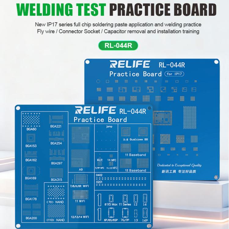 RELIFE RL-044R BGA Chip Connector Socket Welding Test Pract CE Board Compatible with iPhone 17 Series