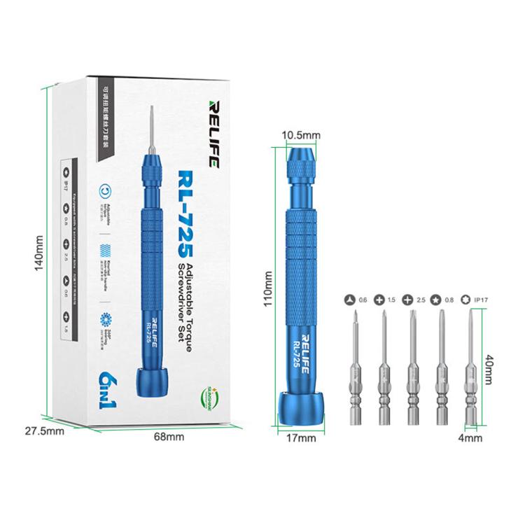 RELIFE RL-725 Adjustable Torque Screwdriver Set
