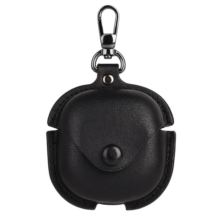 For Samsung Galaxy Buds Core Business Leather Bluetooth Earphone Protective Case with Hook