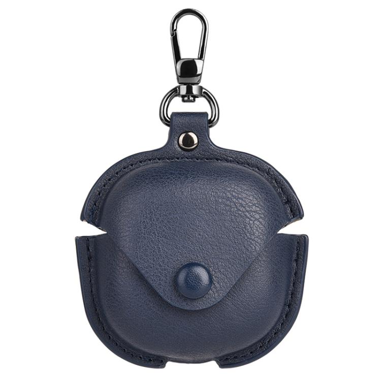 For Samsung Galaxy Buds Core Business Leather Bluetooth Earphone Protective Case with Hook