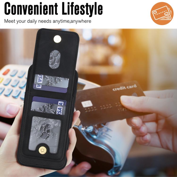 For iPhone 17 Pro YM030 Retro Faux Leather Magnetic Detachable Wallet Phone Case