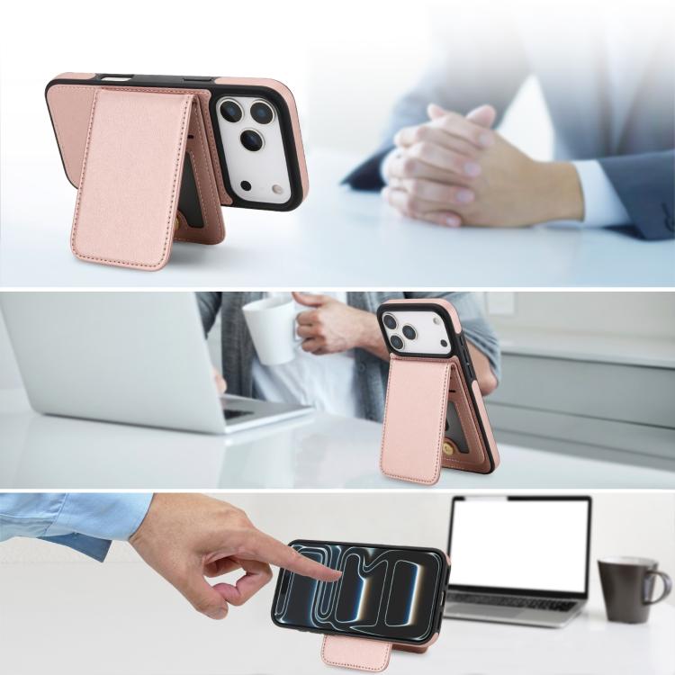 For iPhone 17 Pro YM030 Retro Faux Leather Magnetic Detachable Wallet Phone Case