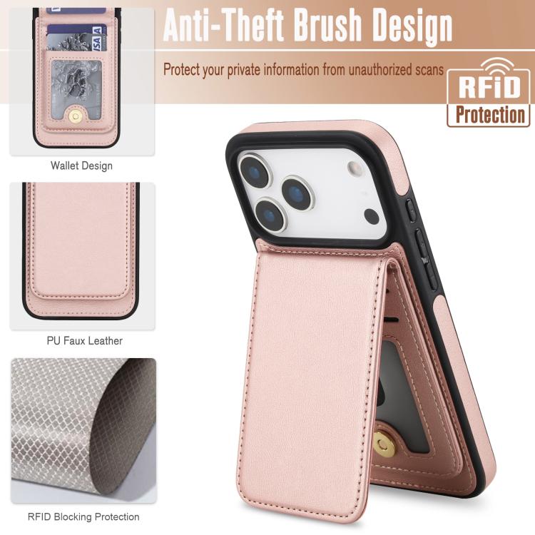For iPhone 17 Pro YM030 Retro Faux Leather Magnetic Detachable Wallet Phone Case