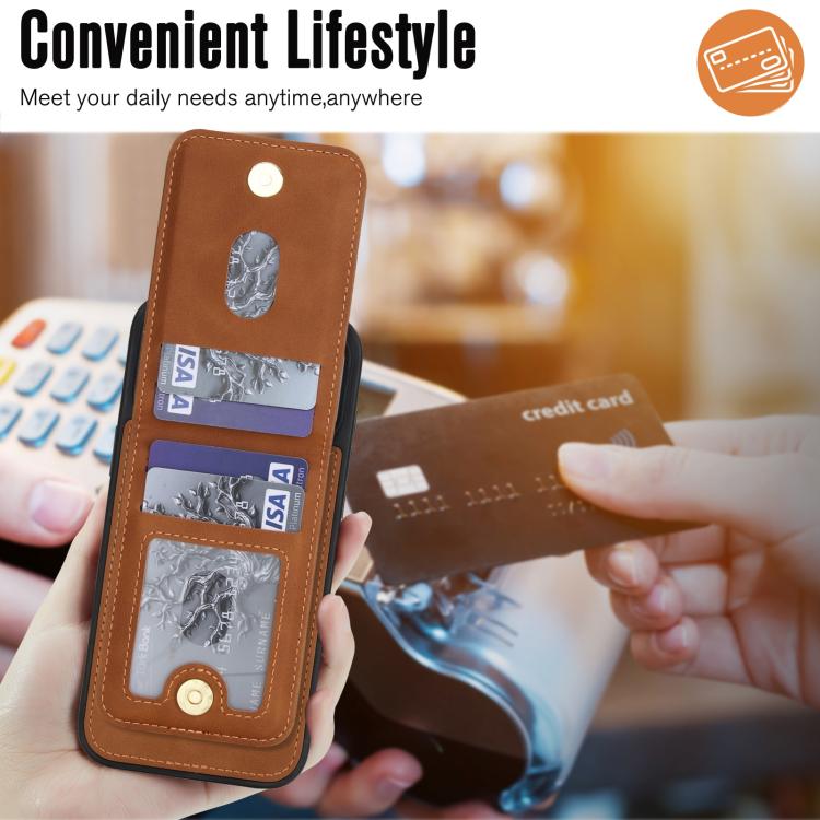 For iPhone 17 Pro YM030 Retro Faux Leather Magnetic Detachable Wallet Phone Case