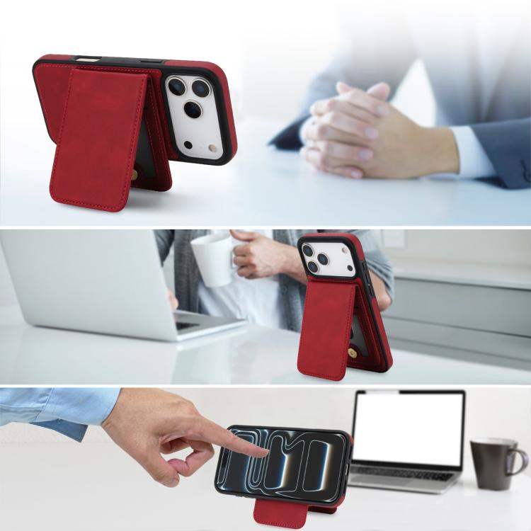 For iPhone 17 Pro Max YM030 Retro Faux Leather Magnetic Detachable Wallet Phone Case
