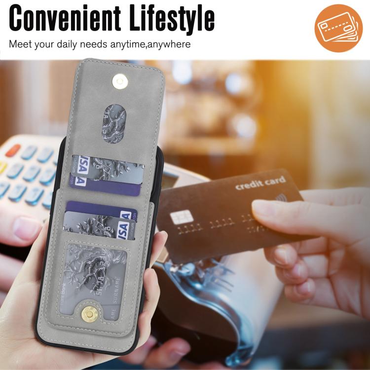 For iPhone 17 Pro Max YM030 Retro Faux Leather Magnetic Detachable Wallet Phone Case