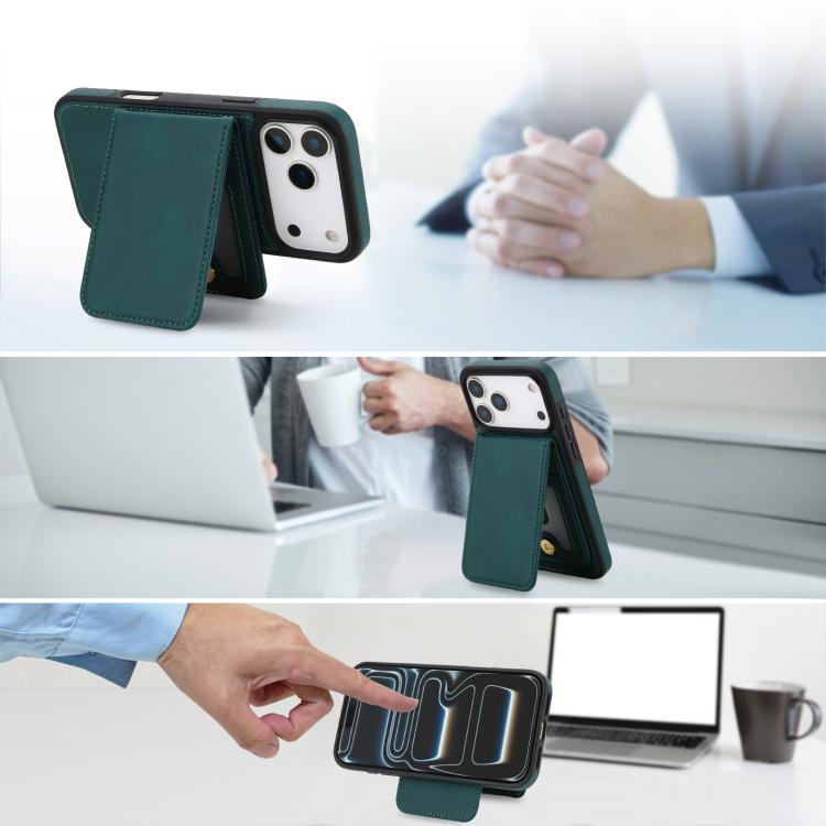 For iPhone 17 Pro Max YM030 Retro Faux Leather Magnetic Detachable Wallet Phone Case