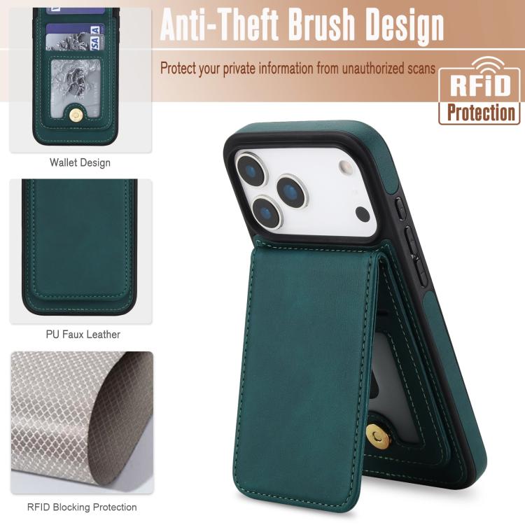 For iPhone 17 Pro Max YM030 Retro Faux Leather Magnetic Detachable Wallet Phone Case