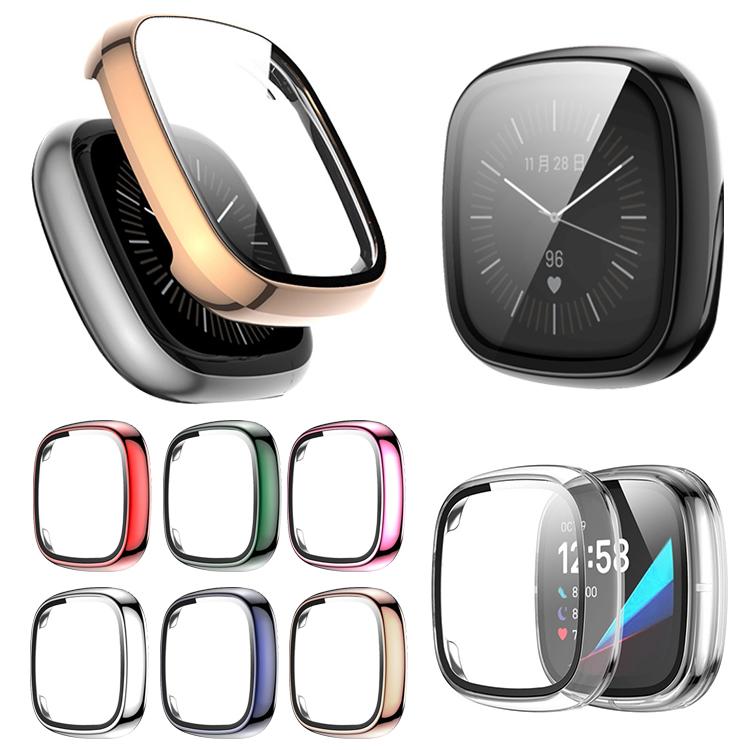 For Fitbit Versa 4 xDfind Tempered Film Integrated PC Watch Protective Cover