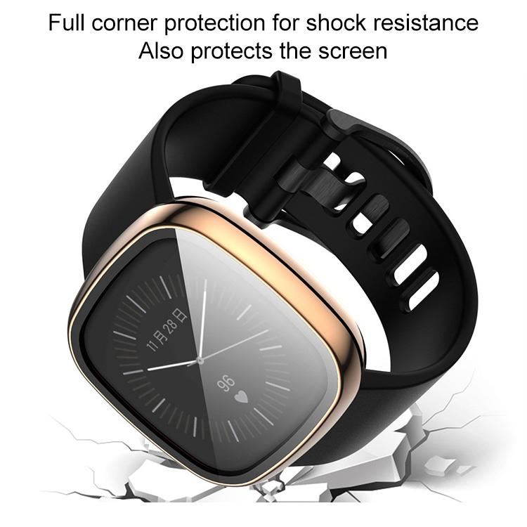 For Fitbit Versa 4 xDfind Tempered Film Integrated PC Watch Protective Cover