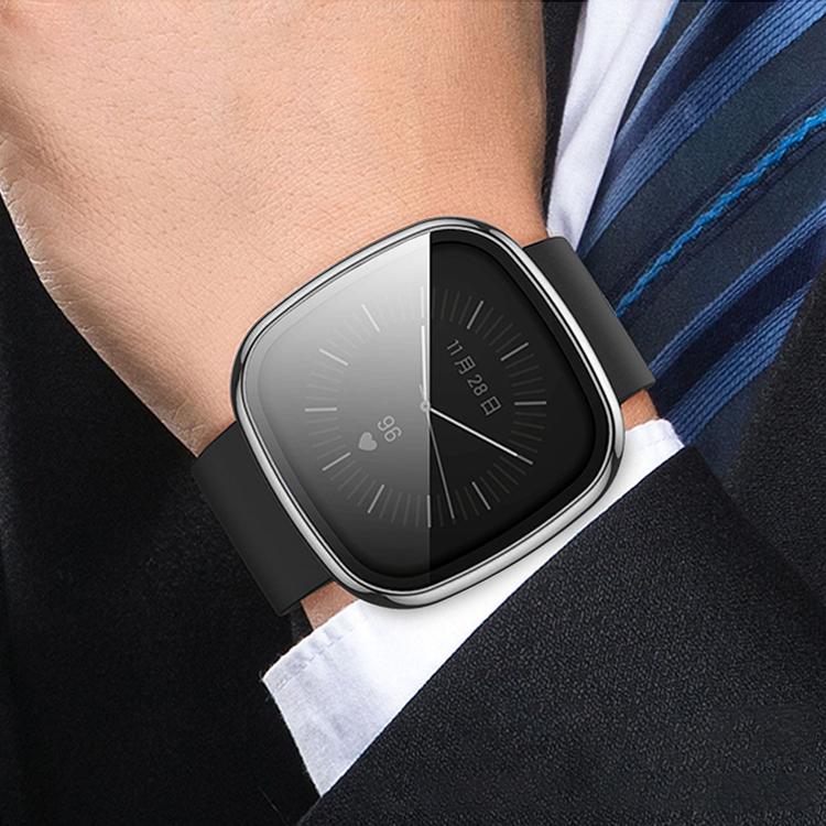 For Fitbit Versa 4 xDfind Tempered Film Integrated PC Watch Protective Cover