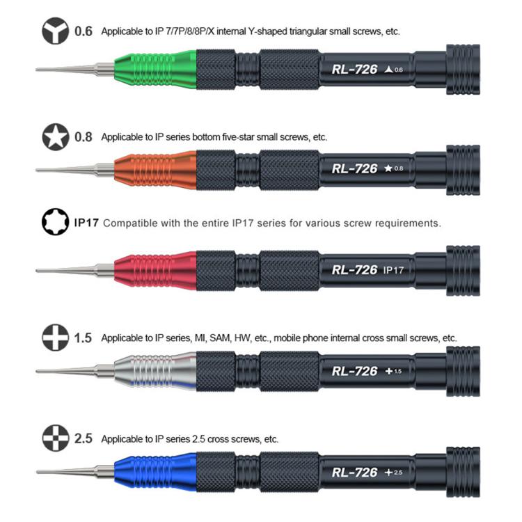 RELIFE RL-726A 5 in 1 Strong Magnetic 3D Torque Precision Screwdriver Set