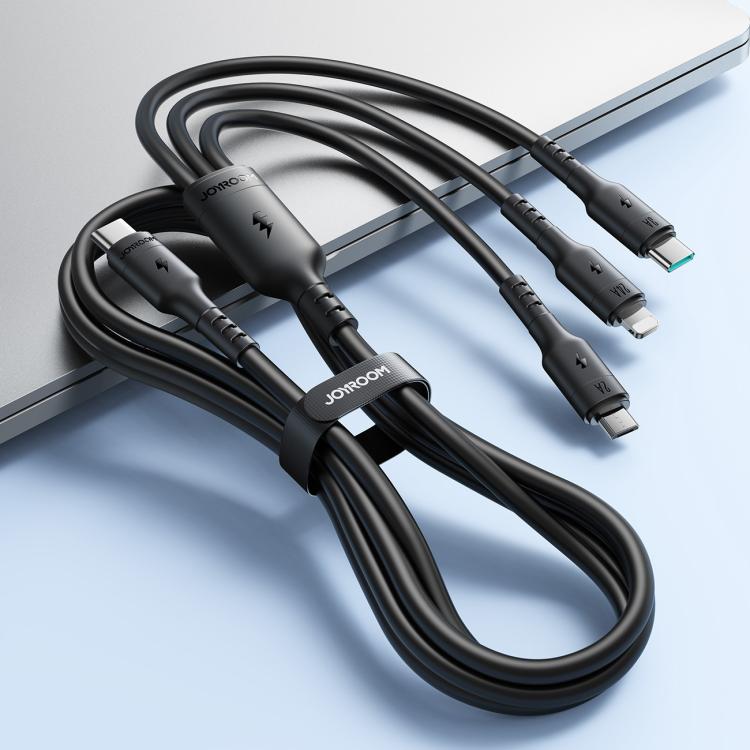JOYROOM A61 OmniGo Series 3.5A USB-C / Type-C to 8 Pin + USB-C / Type-C, Micro USB 3 in 1 Charging Cable, Length:1.2m