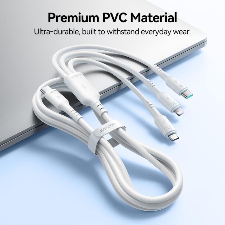 JOYROOM A61 OmniGo Series 3.5A USB-C / Type-C to 8 Pin + USB-C / Type-C, Micro USB 3 in 1 Charging Cable, Length:1.2m