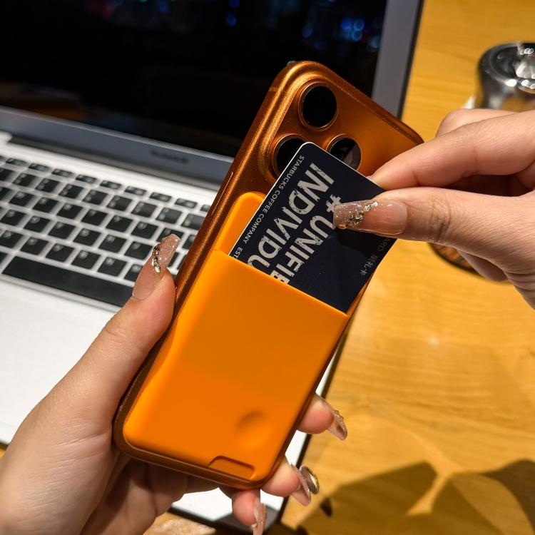 Phone Back Sticker Liquid Silicone Card Bag