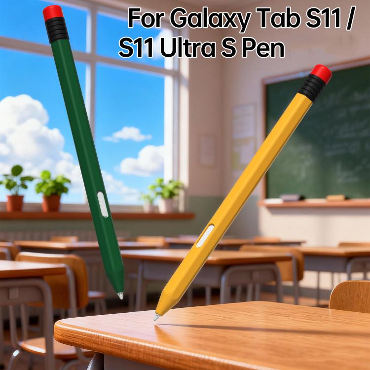 For Samsung Galaxy Tab S11 / S11 Ultra Anti-roll Silicone Protective Stylus Pen Case