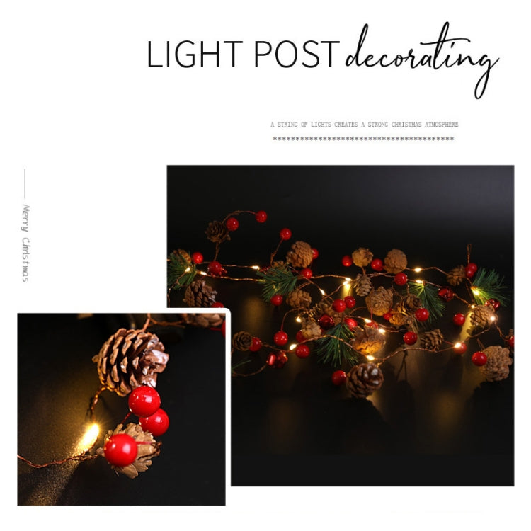 Christmas Pine Needles Colorful Light Wind Chimes Ordinary Style String Lamp Length: 2m