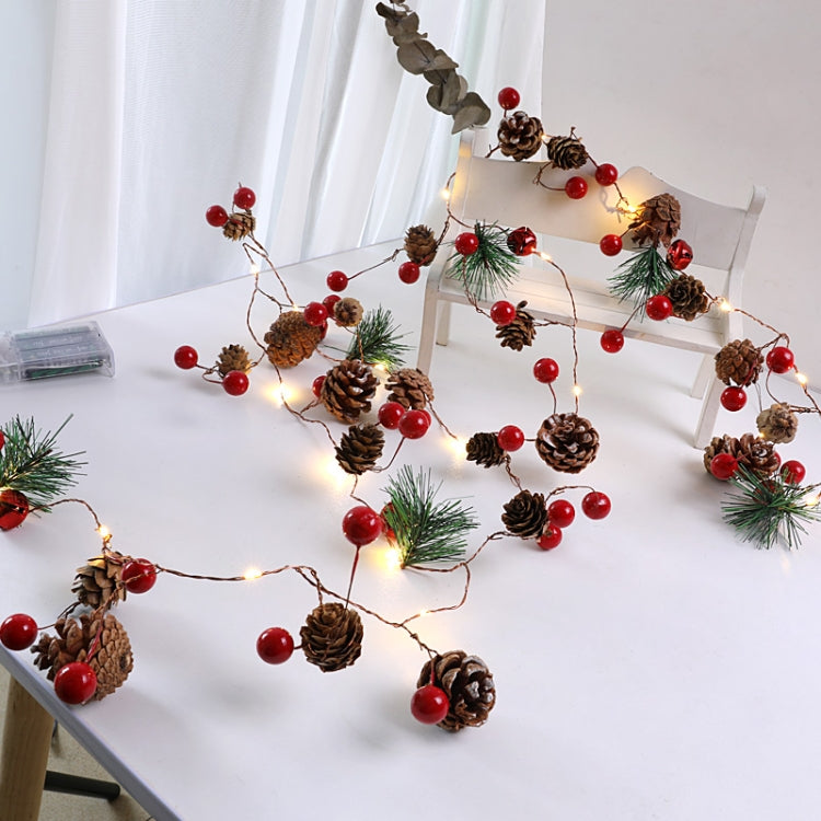 Christmas Pine Needles Colorful Light Wind Chimes Ordinary Style String Lamp Length: 2m