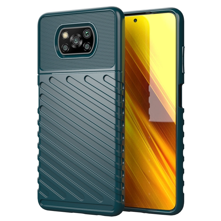 For Xiaomi Poco X3 NFC Thunderbolt Shockproof TPU Soft Case(Green)