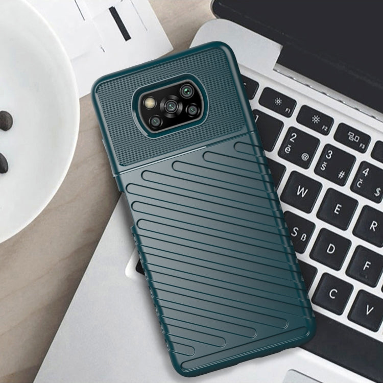 For Xiaomi Poco X3 NFC Thunderbolt Shockproof TPU Soft Case(Green)