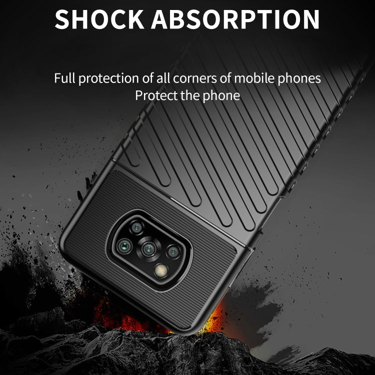 For Xiaomi Poco X3 NFC Thunderbolt Shockproof TPU Soft Case(Green)