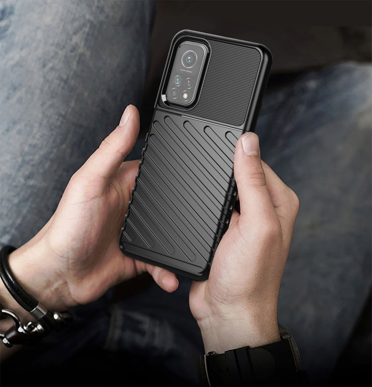 For Xiaomi Mi 10T 5G Thunderbolt Shockproof TPU Soft Case(Black)