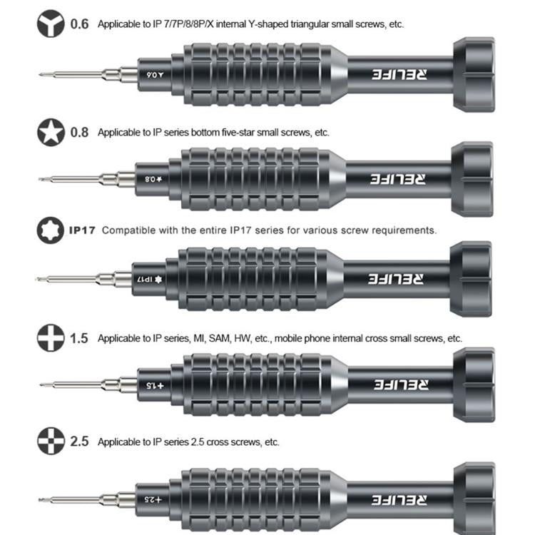 RELIFE RL-730 Steel Cannon King Classic Series Aluminum Alloy Screwdriver, Model:Torx T1