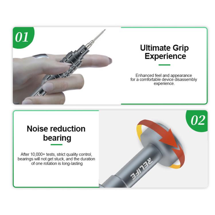 RELIFE RL-730 Steel Cannon King Classic Series Aluminum Alloy Screwdriver, Model:Phillips 2.5