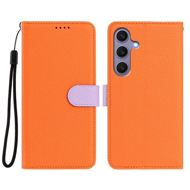 For Samsung Galaxy S23 FE 5G Detachable Litchi Texture Magnetic Side-Patch Vegan Leather Phone Case