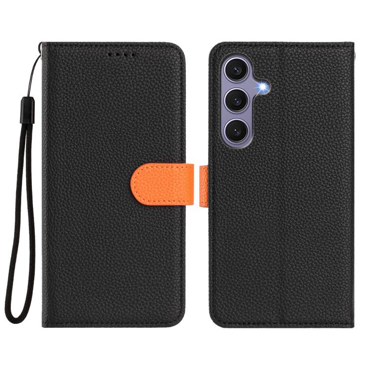 For Samsung Galaxy S23 FE 5G Detachable Litchi Texture Magnetic Side-Patch Vegan Leather Phone Case