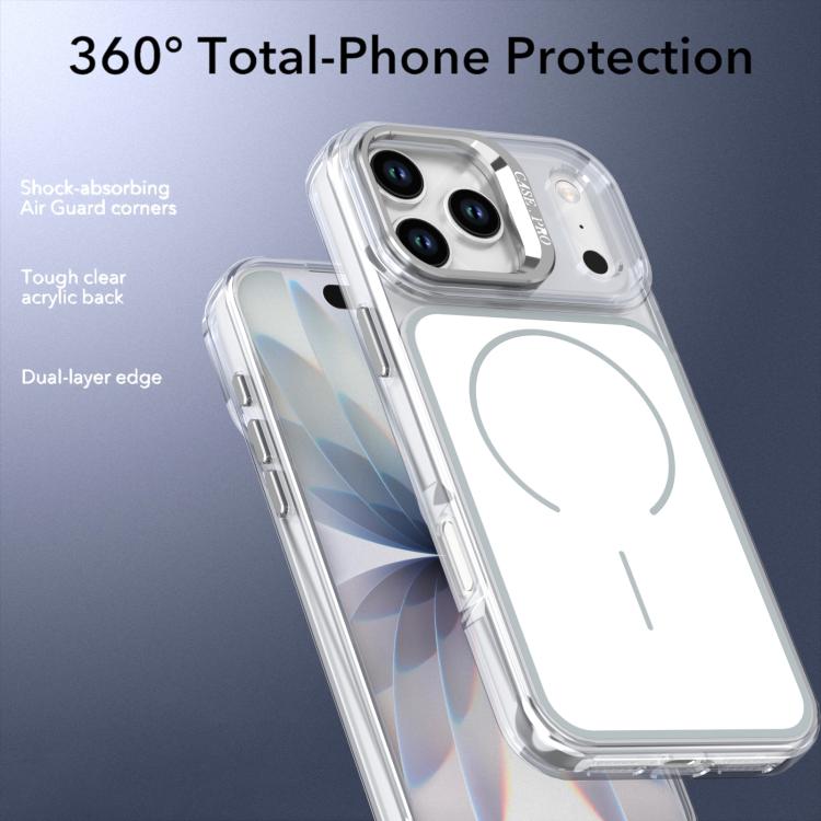 For iPhone 17 Pro Max Bright Color Blocking Camera Bracket Magnetic Phone Case