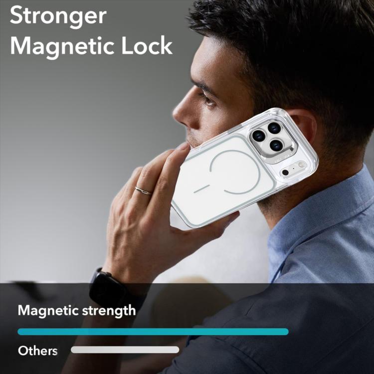 For iPhone 17 Pro Max Bright Color Blocking Camera Bracket Magnetic Phone Case