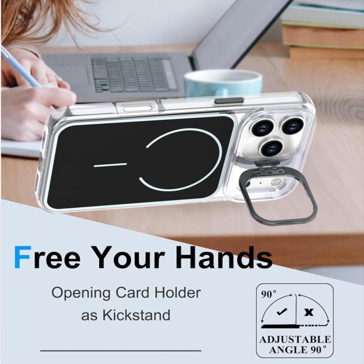 For iPhone 17 Pro Max Bright Color Blocking Camera Bracket Magnetic Phone Case