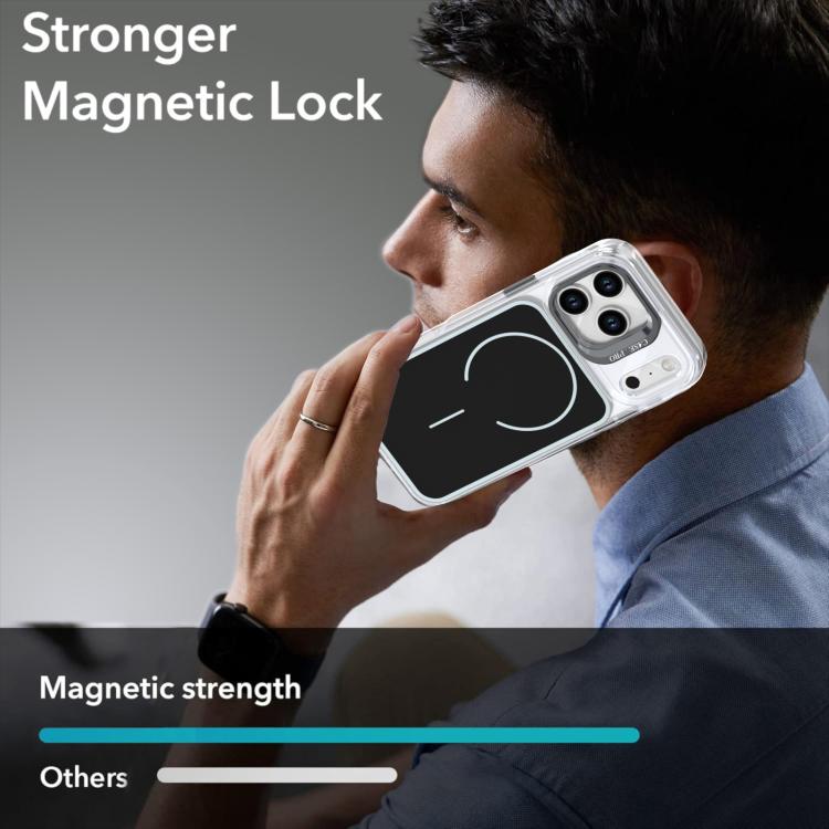 For iPhone 17 Pro Max Bright Color Blocking Camera Bracket Magnetic Phone Case