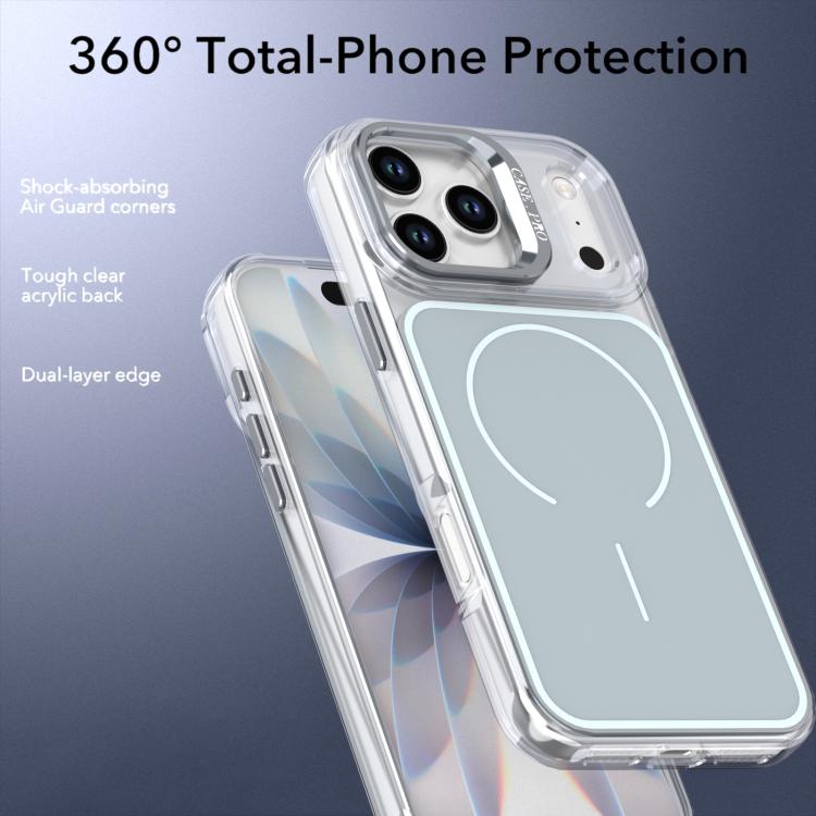 For iPhone 17 Pro Max Bright Color Blocking Camera Bracket Magnetic Phone Case