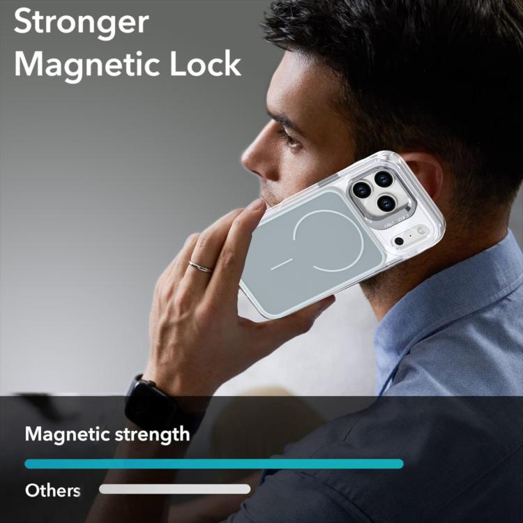 For iPhone 17 Pro Max Bright Color Blocking Camera Bracket Magnetic Phone Case