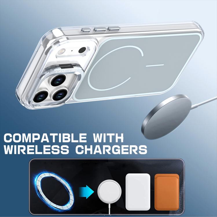 For iPhone 17 Pro Max Bright Color Blocking Camera Bracket Magnetic Phone Case