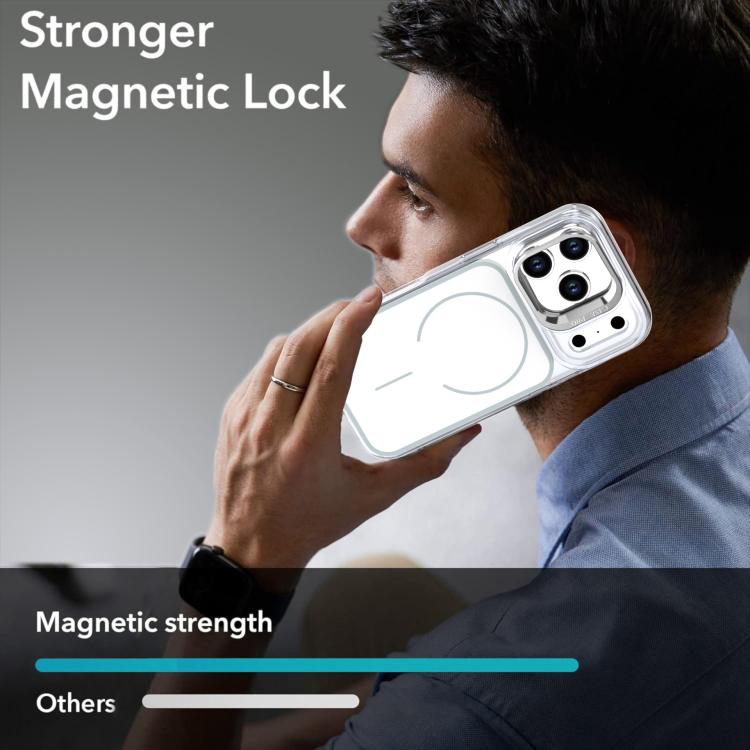 For iPhone 17 Pro Bright Color Blocking Camera Bracket Magnetic Phone Case