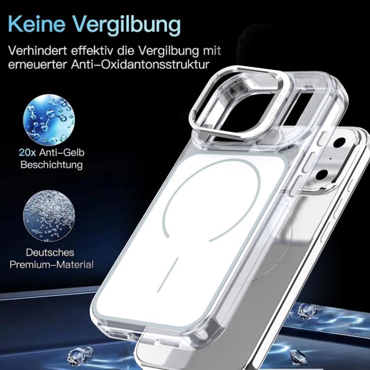 For iPhone 17 Pro Bright Color Blocking Camera Bracket Magnetic Phone Case