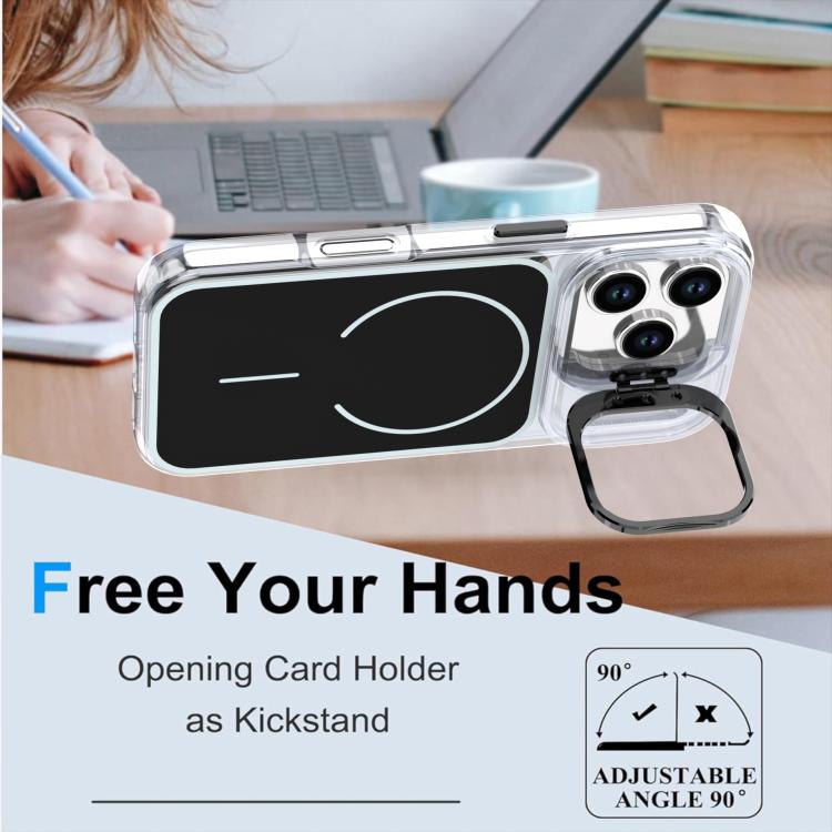 For iPhone 17 Pro Bright Color Blocking Camera Bracket Magnetic Phone Case