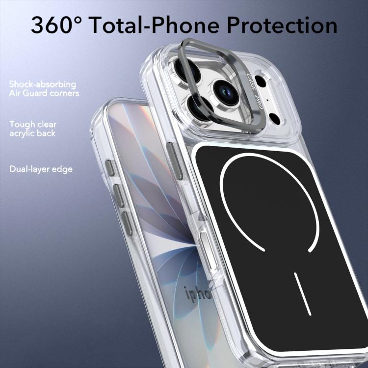 For iPhone 17 Pro Bright Color Blocking Camera Bracket Magnetic Phone Case