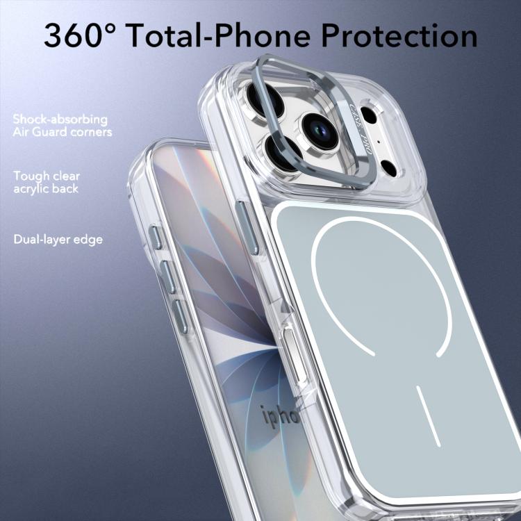 For iPhone 17 Pro Bright Color Blocking Camera Bracket Magnetic Phone Case