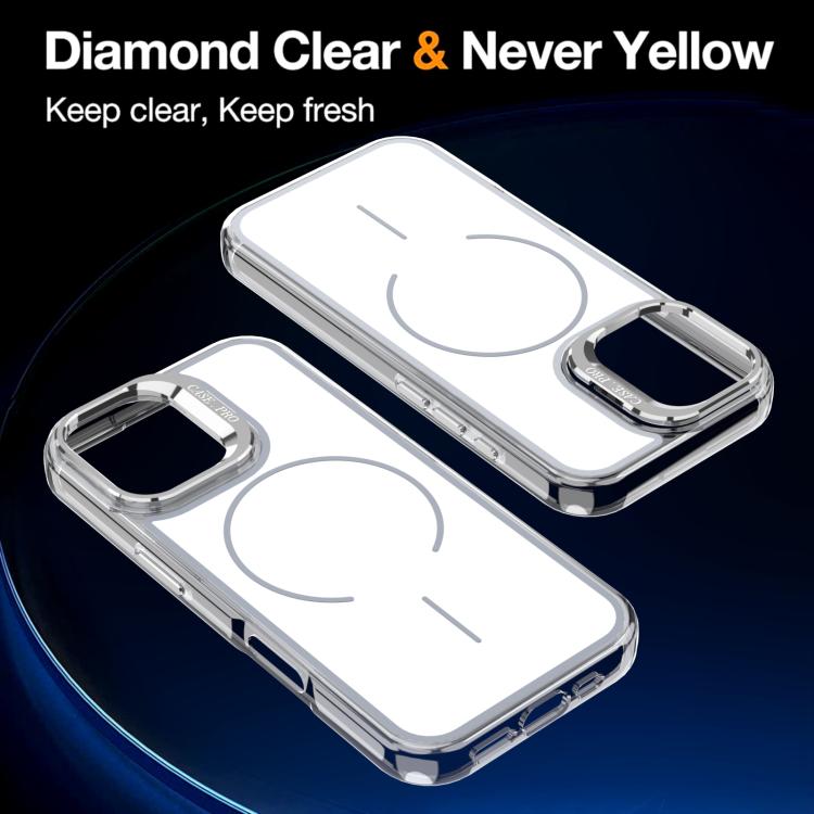 For iPhone 17 Bright Color Blocking Camera Bracket Magnetic Phone Case